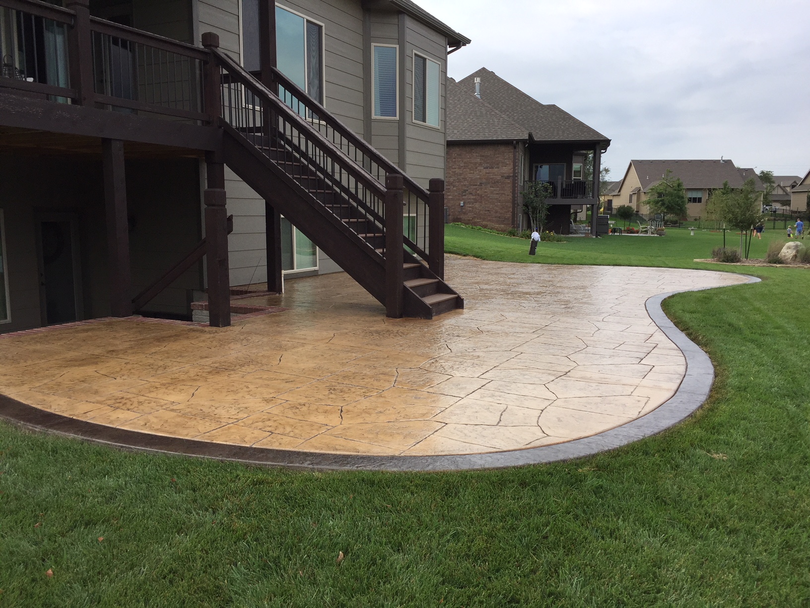 Patio Designs Pool Remodeling Wichita Stamped Concrete Dirt