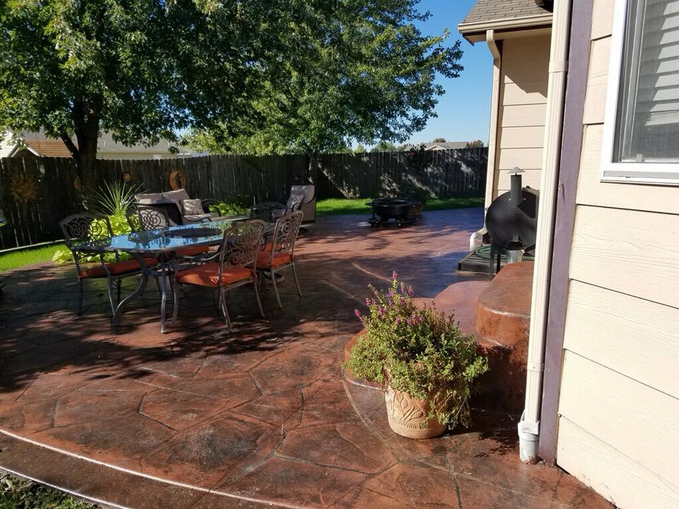 Backyard Patio Restoration Before & After Wichita, Kansas Concrete